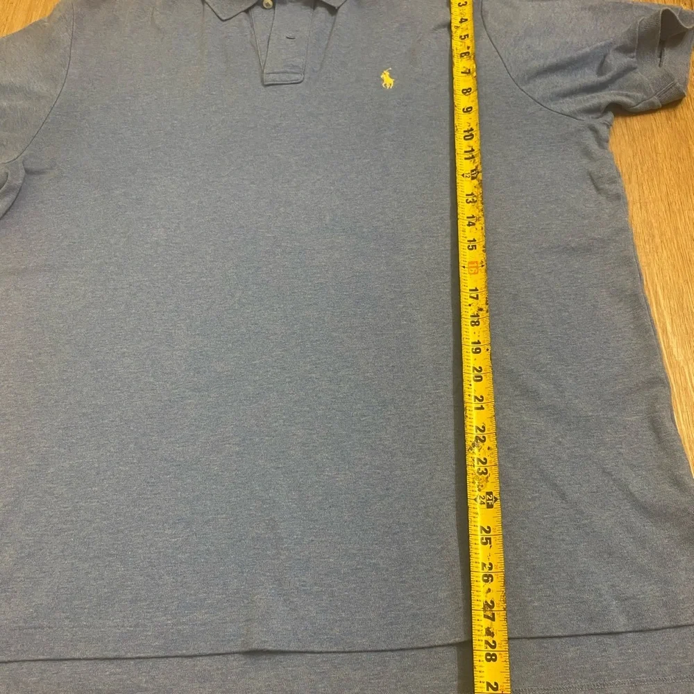 Polo by Ralph Lauren Men's Polo in Heathered Blue